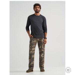 Wrangler ATG All Terrain Gear Camo Cargo Pants 36x34 Brown Tan Ripstop NWOT